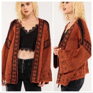 POL Indiana Jones Open Front Cardigan